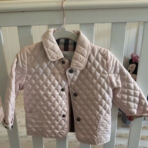 Burberry Light Pink Quilted Jacket 9 month